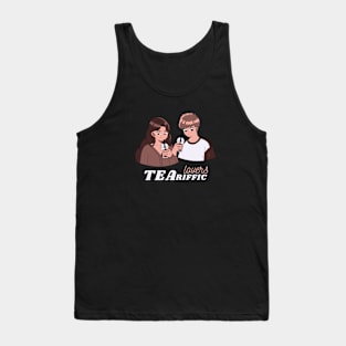 Brown Cute Anime Milk Tea Lovers Couple Tank Top